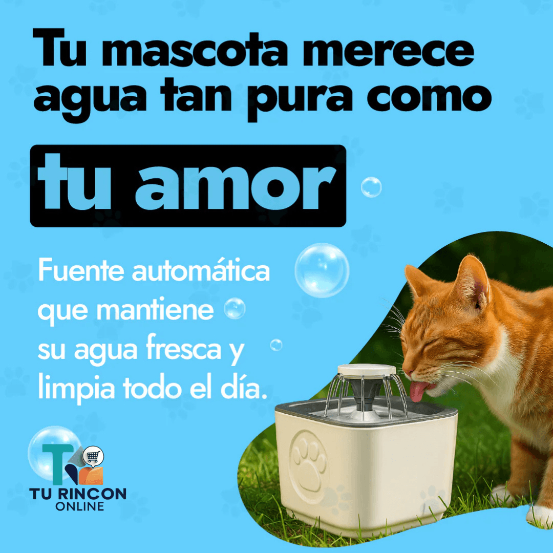 Fuente de Agua para Gatos con Filtro